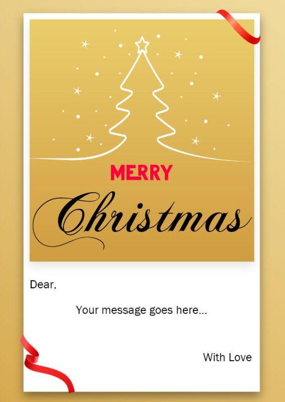 Minimal Christmas Greeting Card Template For XD