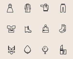 12 Beauty And Сlothing Vector Icons