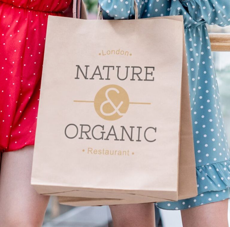 Paper Shopping Bag Design PSD Template