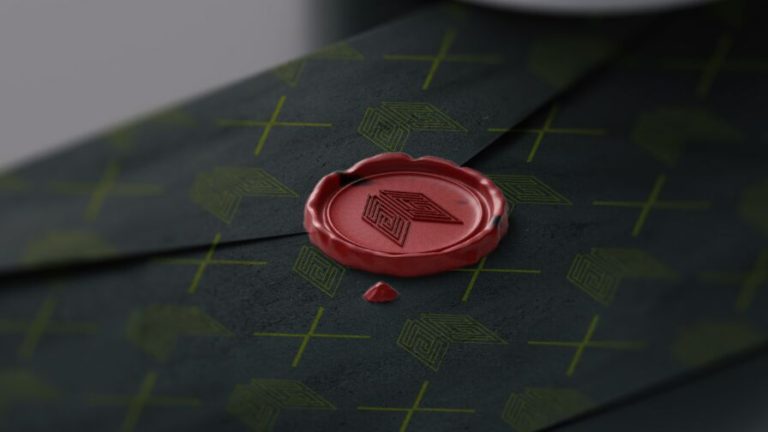 Retro Envelope & Wax Stamp PSD Mockup
