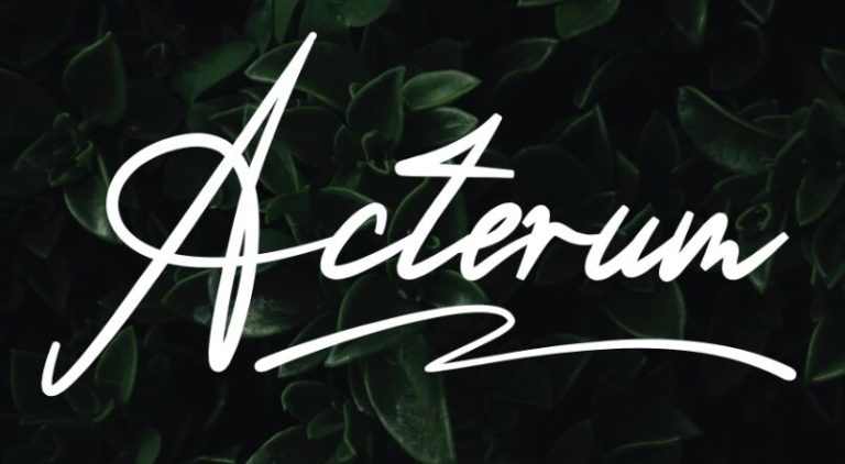 Acterum Signature Font