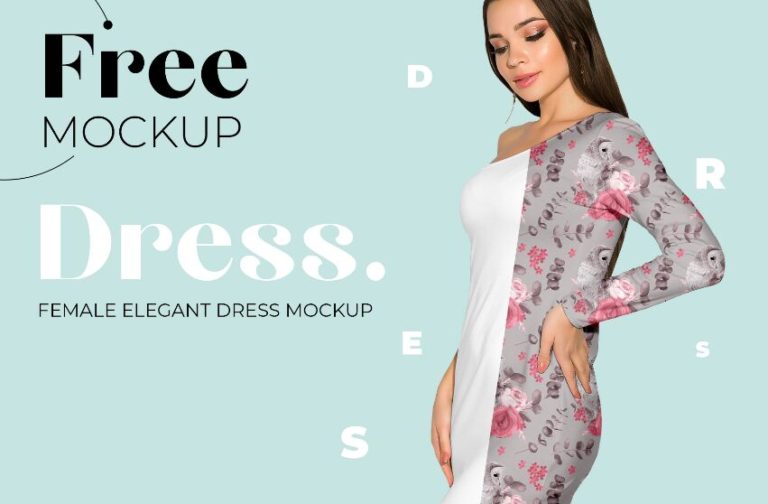 Female Elegant Dress PSD Mockup