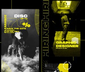 Modern Dark Instagram Story PSD Template