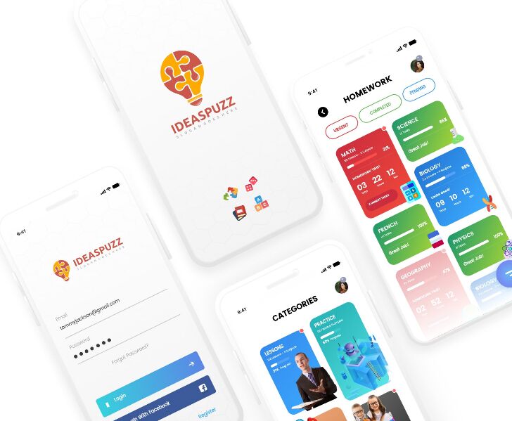 Clean App Design For Educational Mobile App