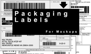 Shipping Labels For Packaging Mockups