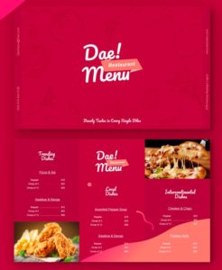 Tri-fold Restaurant Menu Template (AI)