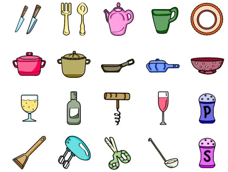 20 Kitchen SVG Icons (2 Styles)