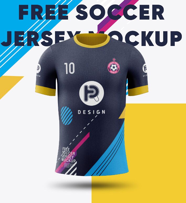 Realistic Soccer Jersey Mockups (Front & Back Views)