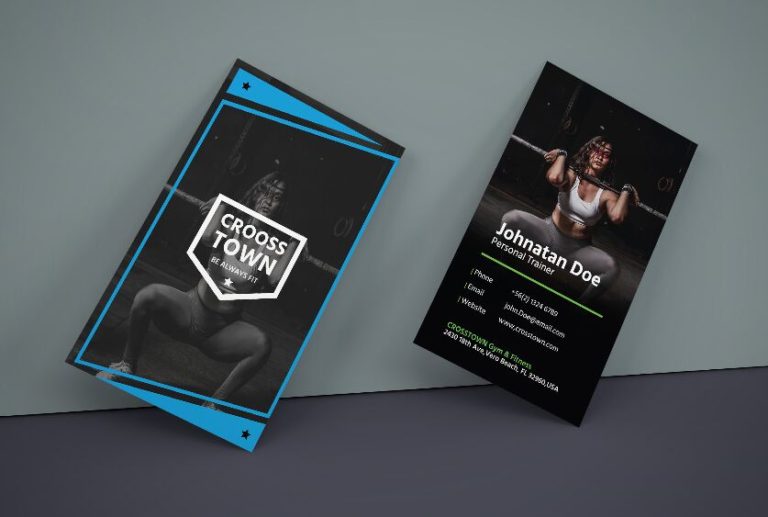 Creative Gym Business Card Vector Template
