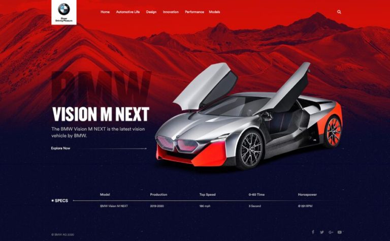 New Car Landing Page PSD Template