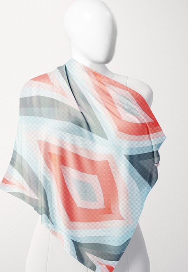 Scarf Wrapped Silk PSD Mockup