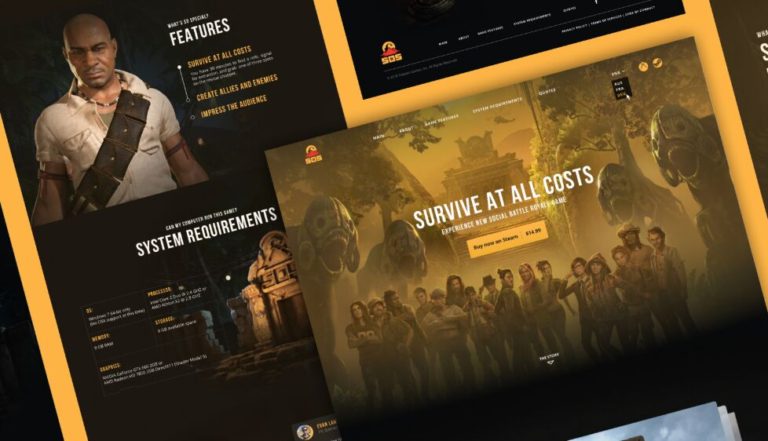 Video Game Landing Page For Figma