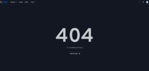 Dark 404 Not Found Error Page Template (PSD & XD)