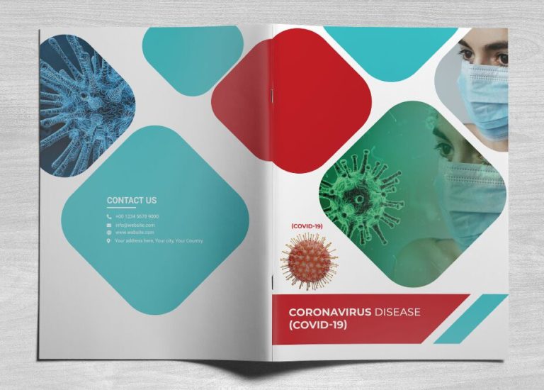 COVID-19 Company Profile Vector Template