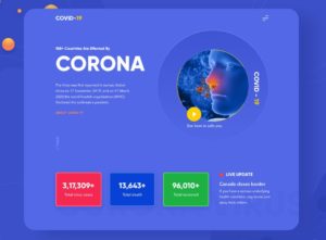 Elegant Coronavirus Disease (COVID-19) Landing Page Template For Sketch