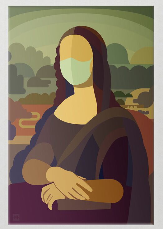COVID Lisa Vector Illustration