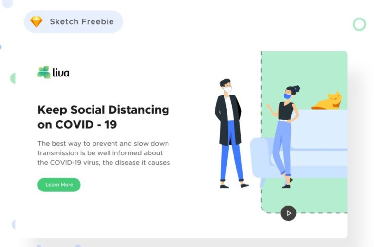 Keep Social Distancing COVID-19 Landing Page Template