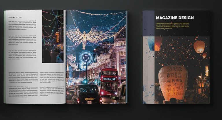 Photorealistic Magazine Template For Illustrator