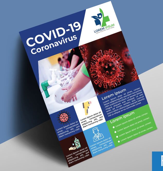 COVID-19 (Coronavirus) Flyer Template (AI & PSD)