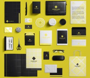 Stationary Top View PSD Mockup