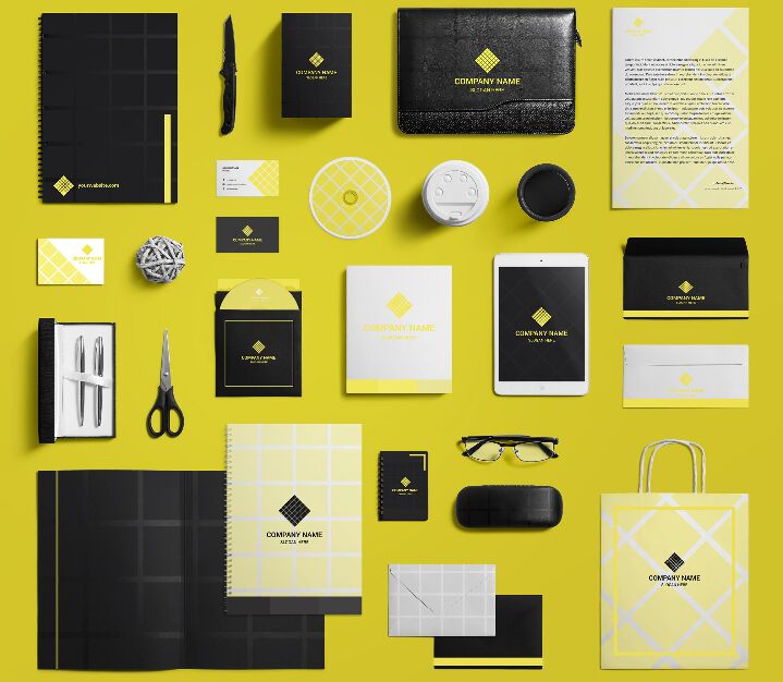 Stationary Top View PSD Mockup
