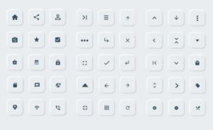 Neumorphism UI UX Icons