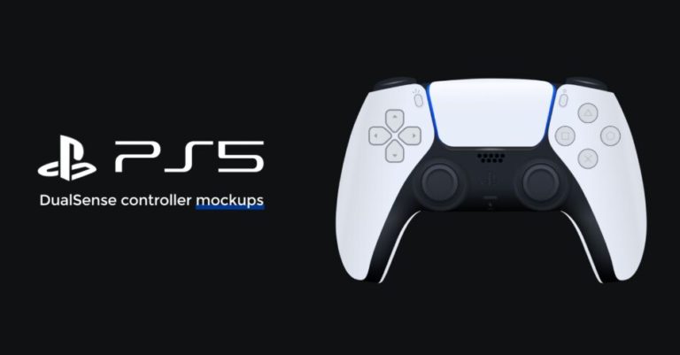 PlayStation 5 DualSense Controller Mockups
