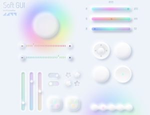 Colorful Neumorphic (Soft) GUI Kit For Figma