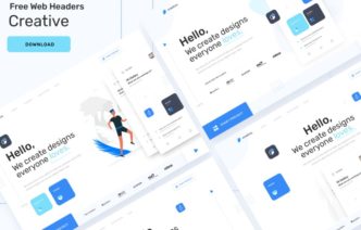 Download Free Modern Creative Web Header Template - Free Web & Mobile ...