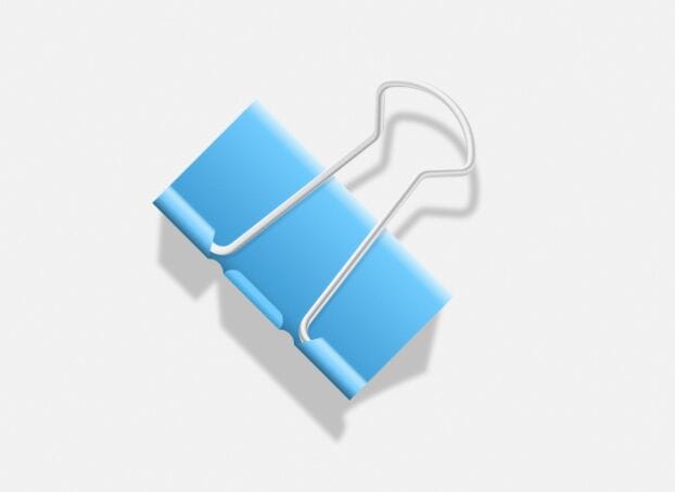 Realistic Binder Clip Vector Template