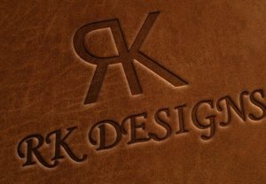 Realistic Leather Logo Mockup PSD