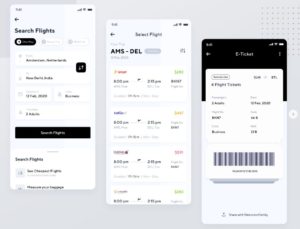 Flight App UI Design Adobe XD