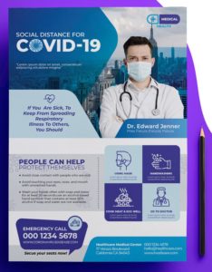 Professional COVID-19 Flyer Template PSD