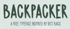 Backpacker Brush Font