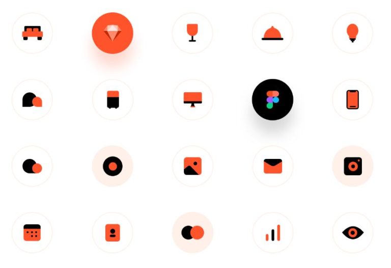 Household Energy Monitor Sketch Icons