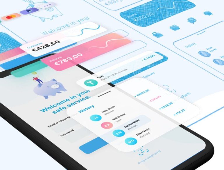 Minimal Financial UI Kit Adobe XD