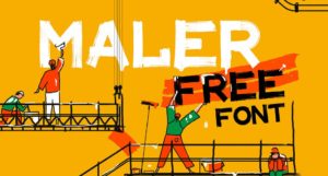 MALER Latin Cyrillic Brush Font