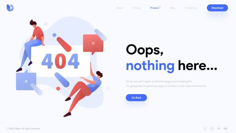 Modern Clean 404 Error Page Design