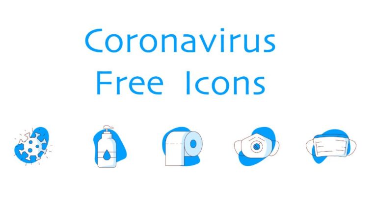 5 Minimal Coronavirus Icons (AI, PNG, SVG)