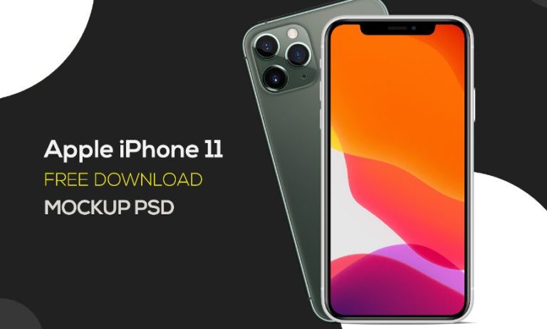 Editable High Solution iPhone 11 Pro PSD Mockup