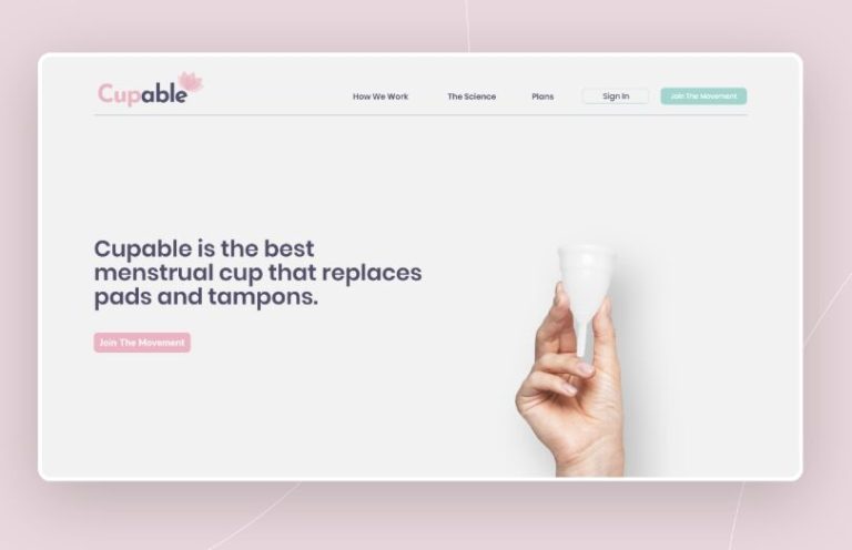Women Health Landing Page Template For Adobe XD