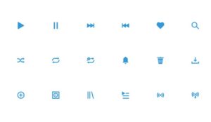 6 Minimal Vector Icons For Music App