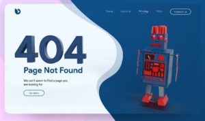 Robot 404 Error Page Template For XD