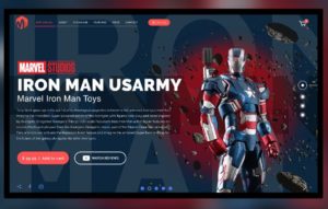 Iron Man Landing Page For Adobe XD