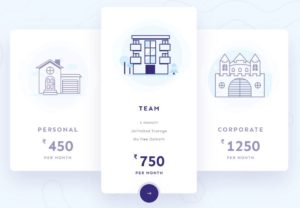 Clean Light Pricing Table Template For Adobe XD