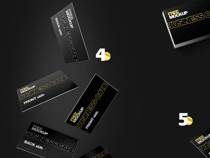 Professional Business Card Mockup (7 Scenes)