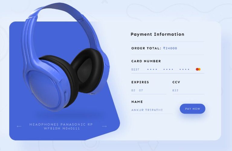 Credit Card Checkout Page Template For Adobe XD