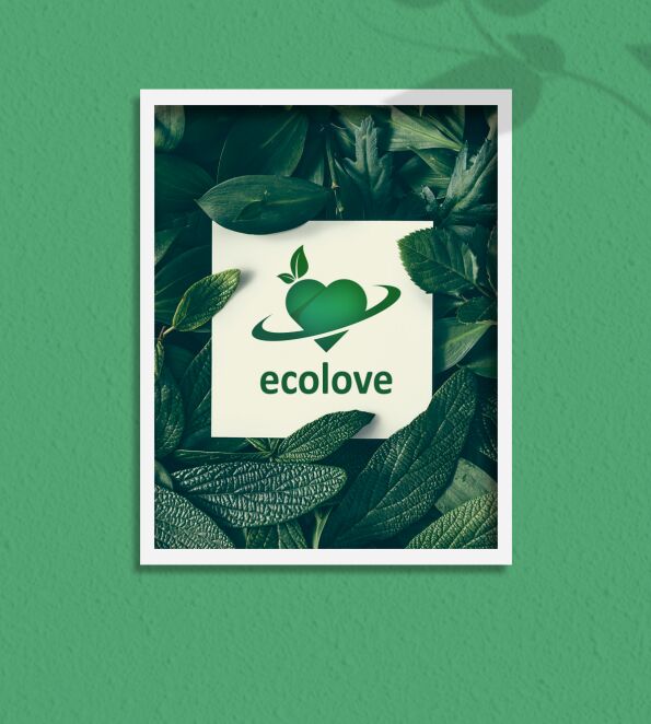 Natural Wall Poster Mockup PSD