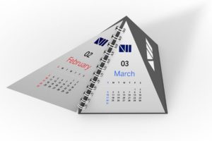 Creative Pyramid Calendar Template PSD