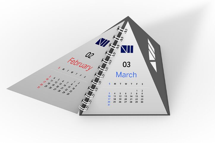 Creative Pyramid Calendar Template PSD